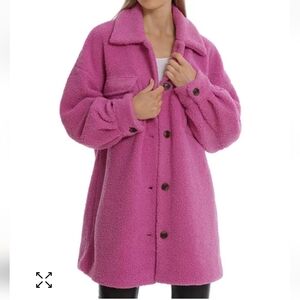 Avec Les Filles Oversized Faux Shearling Shacket